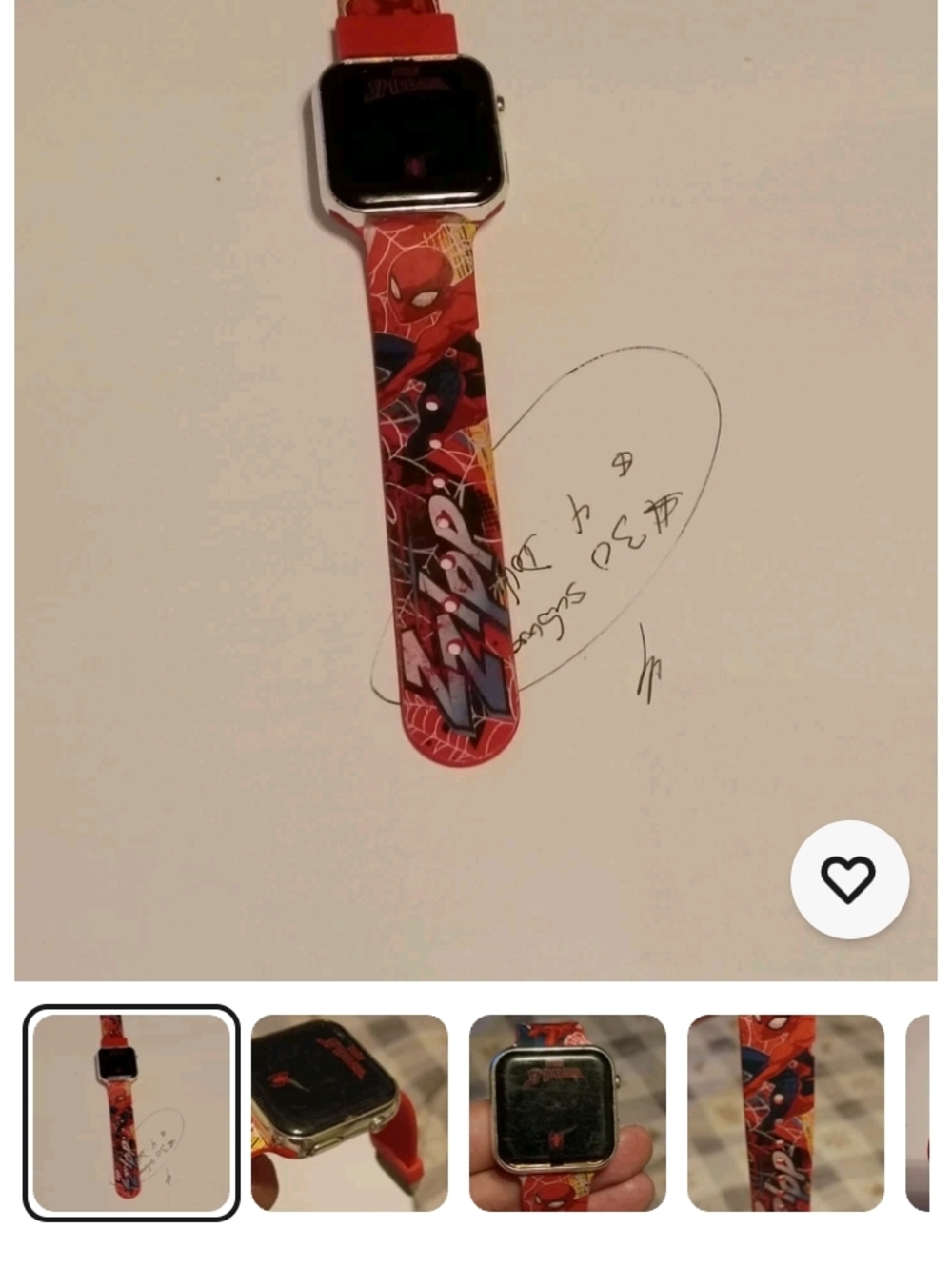 Red Spider-Man Themed Smartwatch Band Watch